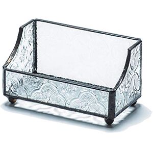 Utopz Retro Stained Glass Business Card Holder, Name Card Display Holder, Mosaic Glass Professional Card Holder for Office Desk Business, Vintage Black Color Utopz Retro Stained Glass Business Card Holder, Name Card Display Holder, Mosaic Glass Professional Card Holder for Office Desk Business, Vintage Black Color