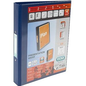 Elba A4 2 O-Ring Binder, 25mm capacity, 30mm spine, Presentation Folder with Customisable Cover, Portrait, Blue (10 pack) Elba A4 2 O-Ring Binder, 25mm capacity, 30mm spine, Presentation Folder with Customisable Cover, Portrait, Blue (10 pack)