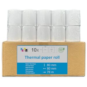 UNIVERS GRAPHIQUE Thermal Paper Till Rolls 80 x 80 mm White BPA Free (10) UNIVERS GRAPHIQUE Thermal Paper Till Rolls 80 x 80 mm White BPA Free (10)