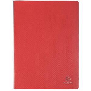 Exacompta Ref 88115E Semi-Rigid PP Display Book Suitable for A4 Documents, Wipeable Cover, 500 Micron Polypropylene, 100 Pockets, 200 Viewing Pages Red Cover Exacompta Ref 88115E Semi-Rigid PP Display Book Suitable for A4 Documents, Wipeable Cover, 500 Micron Polypropylene, 100 Pockets, 200 Viewing Pages Red Cover