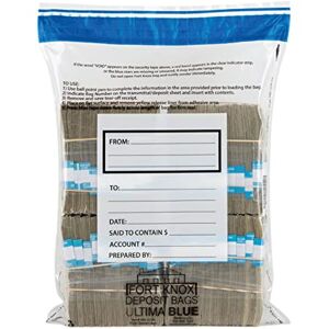 BankSupplies Ultima Blue Dual Pocket Clear Deposit Bags 15W x 20H Pack of 100 Transit, Transfer, Valuables Tamper Evident Tape Captive Flap Closure Security Deposit Bag BankSupplies Ultima Blue Dual Pocket Clear Deposit Bags 15W x 20H Pack of 100 Transit, Transfer, Valuables Tamper Evident Tape Captive Flap Closure Security Deposit Bag