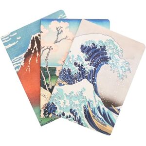 Grupo Erik A5 Notebook Set Hokusai 3 A5 Notebooks Lined, Plain, Dotted 32 sheets (64 pages) Japanese Notebook, Cute Stationery Gifts Under 15 Pounds Grupo Erik A5 Notebook Set Hokusai 3 A5 Notebooks Lined, Plain, Dotted 32 sheets (64 pages) Japanese Notebook, Cute Stationery Gifts Under 15 Pounds