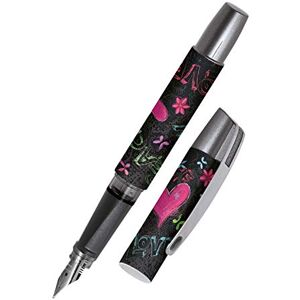 Online Ergonomic fountain pen for left handed for school/college Campus Be Happy solid medium nib, soft grip part, for standard ink cartridges, refillable, for beginners/pupils/students/adults Online Ergonomic fountain pen for left handed for school/college Campus Be Happy solid medium nib, soft grip part, for standard ink cartridges, refillable, for beginners/pupils/students/adults