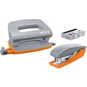 Leitz Mini Stapler & Hole Punch Set, Staple or Punch up to 10 sheets, Includes Staples, Urban Chic Range, Grey, 55996088 Leitz Mini Stapler & Hole Punch Set, Staple or Punch up to 10 sheets, Includes Staples, Urban Chic Range, Grey, 55996088
