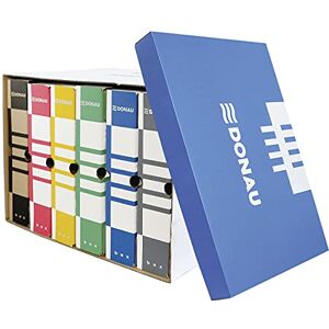 DONAU 7666301FSC-10 Archive Box with Lid Made of Recycled Cardboard Made of Three-Layer Corrugated Cardboard C Archive Storage Box Pack of 5 Load Capacity up to 13 kg Colour: Blue FSC® DONAU 7666301FSC-10 Archive Box with Lid Made of Recycled Cardboard Made of Three-Layer Corrugated Cardboard C Archive Storage Box Pack of 5 Load Capacity up to 13 kg Colour: Blue FSC®