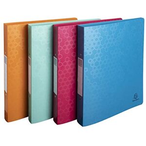 Exacompta Ref. 54410E 1 Set of 4 Maïa Semi-Rigid Binders in Recycled Polypropylene 2 Round Rings Diam 30 mm External Format 32 x 26.8 cm A4 Maxi Filing Format 4 Assorted Colors Exacompta Ref. 54410E 1 Set of 4 Maïa Semi-Rigid Binders in Recycled Polypropylene 2 Round Rings Diam 30 mm External Format 32 x 26.8 cm A4 Maxi Filing Format 4 Assorted Colors