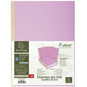 Exacompta Ref 770008E Forever Collection Cloth Spine Folders 240 x 320mm in Size, Suitable for A4 Documents, 3mm Spine, 320gsm Recycled Card Lilac (25 Pack) Exacompta Ref 770008E Forever Collection Cloth Spine Folders 240 x 320mm in Size, Suitable for A4 Documents, 3mm Spine, 320gsm Recycled Card Lilac (25 Pack)