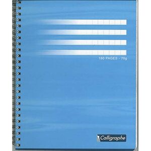 Clairefontaine Calligraphe 403C Set of 5 Spiral Notebooks (a Brand) 17x22 cm 180 Seyes Ruled Pages 70 g White Paper Varnished Recycled Card Cover Random Colours Clairefontaine Calligraphe 403C Set of 5 Spiral Notebooks (a Brand) 17x22 cm 180 Seyes Ruled Pages 70 g White Paper Varnished Recycled Card Cover Random Colours