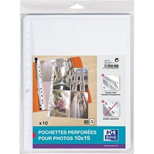 Oxford Elba Pack of 10 Punched Pockets in Strong Polypropylene 90 Micron A4 Colourless with Reinforcement Strip White Oxford Elba Pack of 10 Punched Pockets in Strong Polypropylene 90 Micron A4 Colourless with Reinforcement Strip White