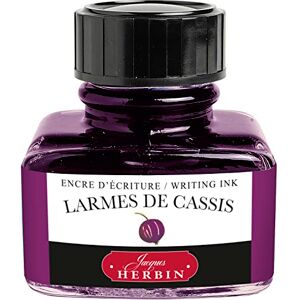 Jacques Herbin 13078T One 30 ml Bottle of Ink for Fountain pens and Rollerball pens, Larmes de Cassis Painting Drawing Calligraphy Creative Tools Jacques Herbin 13078T One 30 ml Bottle of Ink for Fountain pens and Rollerball pens, Larmes de Cassis Painting Drawing Calligraphy Creative Tools