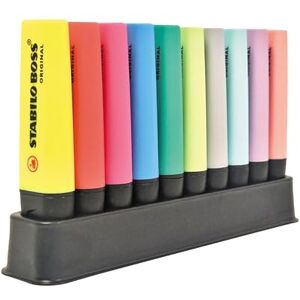 STABILO BOSS ORIGINAL Highlighter Deskset of 10 with 5 Neon Colours and 5 Pastel Colours STABILO BOSS ORIGINAL Highlighter Deskset of 10 with 5 Neon Colours and 5 Pastel Colours