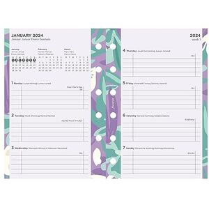 Filofax Calendar Diary Refill, Pocket Size, Week-to-View, Illustrated Floral Diary Pack with Four-Color Print Design, Multilingual: Five Languages, 2024 (C6321-24) Filofax Calendar Diary Refill, Pocket Size, Week-to-View, Illustrated Floral Diary Pack with Four-Color Print Design, Multilingual: Five Languages, 2024 (C6321-24)