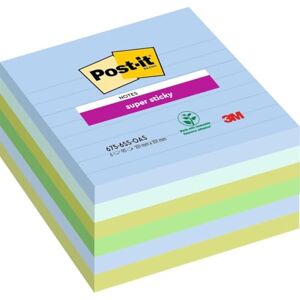 Post-it Super Sticky Large Notes, Lined, Pack of 6 Pads, 90 Sheets per Pad, 101 mm x 101 mm, Blue, Green Extra Sticky Notes for Walls, Monitors and Fridge Post-it Super Sticky Large Notes, Lined, Pack of 6 Pads, 90 Sheets per Pad, 101 mm x 101 mm, Blue, Green Extra Sticky Notes for Walls, Monitors and Fridge