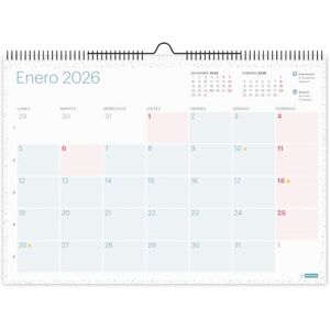 Miquelrius 2026 Lovely Wall Calendar, A3 Yearly Organizer: 420 x 296 mm, Writing Space, 12 Month Planner, Double Wired, Spanish, Includes Stickers, Pastel Colours Miquelrius 2026 Lovely Wall Calendar, A3 Yearly Organizer: 420 x 296 mm, Writing Space, 12 Month Planner, Double Wired, Spanish, Includes Stickers, Pastel Colours