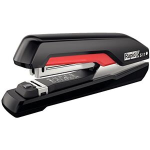 Rapid Supreme S17 Full Strip Stapler, 30 Sheet Capacity, Super Flat Clinch Stapling, Black/Red, 5000538 Rapid Supreme S17 Full Strip Stapler, 30 Sheet Capacity, Super Flat Clinch Stapling, Black/Red, 5000538