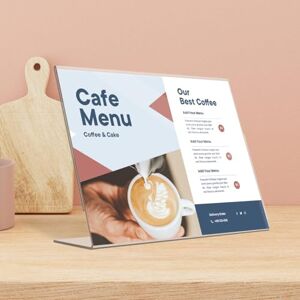 Europel -Sign Holder, L-Standard, A4, Crystal Clear Acrylic, Landscape and Slanted Europel -Sign Holder, L-Standard, A4, Crystal Clear Acrylic, Landscape and Slanted