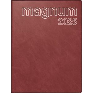 rido/idé Book Calendar Model Magnum (2025), 2 Pages = 1 Week, 183 × 240 mm, 144 Pages, Foam Film Cover Catana, Wine Red rido/idé Book Calendar Model Magnum (2025), 2 Pages = 1 Week, 183 × 240 mm, 144 Pages, Foam Film Cover Catana, Wine Red