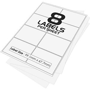 iSOUL 8 Per Page/Sheet, 1000 Sheets (8000 Sticky Label), White Blank Matt Self-Adhesive A4 Address Shipping Labels Stickers, Laser Inkjet Compatible L7165/J8165 Printer Paper, 99.1 X 67.7 mm JAM Free iSOUL 8 Per Page/Sheet, 1000 Sheets (8000 Sticky Label), White Blank Matt Self-Adhesive A4 Address Shipping Labels Stickers, Laser Inkjet Compatible L7165/J8165 Printer Paper, 99.1 X 67.7 mm JAM Free
