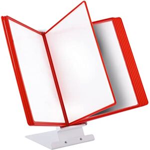 Leviatan Table Display Board System Table Lectern Document Organiser Consultation and Presentation Documents Plastic Case for Papers Includes 10 Display Panels Size: A4 Colour: Red Leviatan Table Display Board System Table Lectern Document Organiser Consultation and Presentation Documents Plastic Case for Papers Includes 10 Display Panels Size: A4 Colour: Red