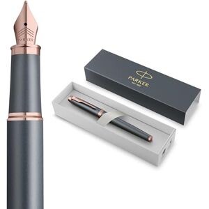 PARKER IM Fountain Pen Finishing Touch Collection Slate Finish Medium Nib with Blue Ink Refill Gift Box PARKER IM Fountain Pen Finishing Touch Collection Slate Finish Medium Nib with Blue Ink Refill Gift Box