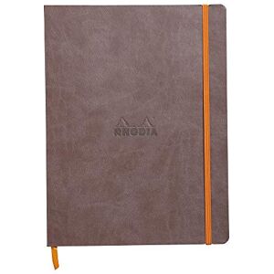 Rhodia 117553C Chocolate Flexible Notebook 19x25 cm Dot Dot 160 pages 90g Ivory Clairefontaine Paper Bookmark, Elastic Closure Faux Leather Cover rama Collection Rhodia 117553C Chocolate Flexible Notebook 19x25 cm Dot Dot 160 pages 90g Ivory Clairefontaine Paper Bookmark, Elastic Closure Faux Leather Cover rama Collection
