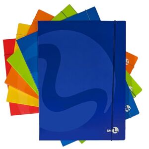 BM BeMore 0112775 3 Flaps with Elastic Back 1 Colour Folder, A4, Heavy Cover 700 g/m2, Pack of 6, Assorted Colours BM BeMore 0112775 3 Flaps with Elastic Back 1 Colour Folder, A4, Heavy Cover 700 g/m2, Pack of 6, Assorted Colours