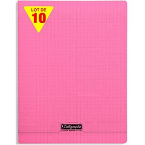 Calligraphe r 18181C A Set of 10 Pink Stapled Notebooks (a Clairefontaine Brand) 24x32 cm 96 Seyes Tricolore Pages 90 g White Paper Transparent Polypro Cover Calligraphe r 18181C A Set of 10 Pink Stapled Notebooks (a Clairefontaine Brand) 24x32 cm 96 Seyes Tricolore Pages 90 g White Paper Transparent Polypro Cover