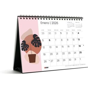 Miquelrius Desktop Calendar 2026, A5 Yearly Organizer: 210 x 148.5 mm, with note space, double spiral binding, 12 month planner, Spanish, Abstract Miquelrius Desktop Calendar 2026, A5 Yearly Organizer: 210 x 148.5 mm, with note space, double spiral binding, 12 month planner, Spanish, Abstract