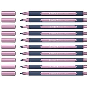 Schneider ML05001121 Metallic Rollerball Pens (Stroke Width 0.4 mm, Highly Metallic Ink, Quick-Drying, Casing made from 88% Bio-Based Plastic) Pack of 10 in the colour Metallic Rose Schneider ML05001121 Metallic Rollerball Pens (Stroke Width 0.4 mm, Highly Metallic Ink, Quick-Drying, Casing made from 88% Bio-Based Plastic) Pack of 10 in the colour Metallic Rose
