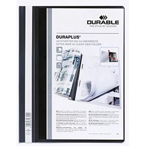 Durable DURAPLUS Presentation Folder Pack of 25 A4 Black Folders Ideal for Storing Presentations, Invoices, Quotations, School Work & More Durable DURAPLUS Presentation Folder Pack of 25 A4 Black Folders Ideal for Storing Presentations, Invoices, Quotations, School Work & More