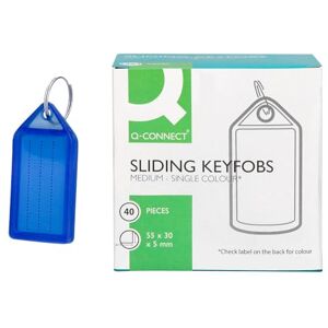 Q-Connect Premium Blue Label Holder Keyring Box of 40 Units Q-Connect Premium Blue Label Holder Keyring Box of 40 Units