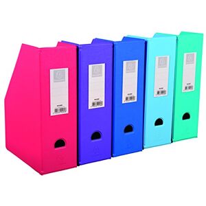 Exacompta Ref 90180E PVC Magazine File Suitable for Storing A4 Documents,100mm Spine, Construction from 2mm Rigid PVC, Finger Hole & Label on Spine Assorted Colours (Pack of 10) Exacompta Ref 90180E PVC Magazine File Suitable for Storing A4 Documents,100mm Spine, Construction from 2mm Rigid PVC, Finger Hole & Label on Spine Assorted Colours (Pack of 10)