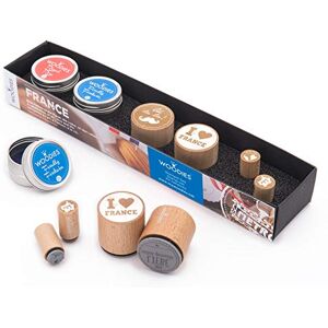 Woodies Kit FRANCE 2 Mini 2 Ink Pads, Wood, 26.5 x 5.5 x 3.5 cm Woodies Kit FRANCE 2 Mini 2 Ink Pads, Wood, 26.5 x 5.5 x 3.5 cm