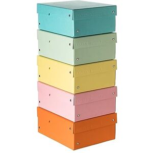FALKEN Original PureBox Pastel Pack of 5 Made in Germany 100 mm High DIN A5 Assorted Colours Storage Box with Lid Made of Sturdy Cardboard Vegan Gift Box Transport Box All-Purpose Box FALKEN Original PureBox Pastel Pack of 5 Made in Germany 100 mm High DIN A5 Assorted Colours Storage Box with Lid Made of Sturdy Cardboard Vegan Gift Box Transport Box All-Purpose Box
