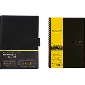 Maruman MNEMOSYNE Monthly Diary Planner 2022 (MND283-22) + Bonus 2023 Refill (MND283-23) + Notebook N195A with a stylish & durable Black PVC Cover, 1 ea (MNDN-22+23-05) Maruman MNEMOSYNE Monthly Diary Planner 2022 (MND283-22) + Bonus 2023 Refill (MND283-23) + Notebook N195A with a stylish & durable Black PVC Cover, 1 ea (MNDN-22+23-05)