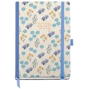 Miquelrius 2025 Diary, Annual Agenda 122 x 168 mm, Week to View Agenda, Laminated Cardboard Cover, Spiral, Elastic Closure, Paper 80 g/m², Spanish, English and Portuguese, Daisies Miquelrius 2025 Diary, Annual Agenda 122 x 168 mm, Week to View Agenda, Laminated Cardboard Cover, Spiral, Elastic Closure, Paper 80 g/m², Spanish, English and Portuguese, Daisies