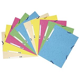 Exacompta Ref 55550E Europa Elasticated 3 Flap Folders (Pack of 10) 24 x 32cm, Suitable for A4 Documents, 400gsm Genuine Premium Pressboard Assorted Colours Exacompta Ref 55550E Europa Elasticated 3 Flap Folders (Pack of 10) 24 x 32cm, Suitable for A4 Documents, 400gsm Genuine Premium Pressboard Assorted Colours