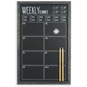 Cathedral Products Charcoal Frame Magnetic Weekly Planner Chalk Board Premium Weekly Organiser Includes Chalk Pencils & Magnet Cathedral Products Charcoal Frame Magnetic Weekly Planner Chalk Board Premium Weekly Organiser Includes Chalk Pencils & Magnet