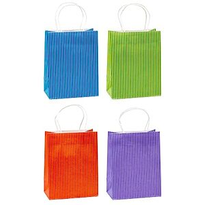 K3T 88114 Gift Bags, Gift Wrap Made of Kraft Paper Stripes, Size: Medium (H x W x D) 23 x 18 x 10 cm, Pack of 12 K3T 88114 Gift Bags, Gift Wrap Made of Kraft Paper Stripes, Size: Medium (H x W x D) 23 x 18 x 10 cm, Pack of 12