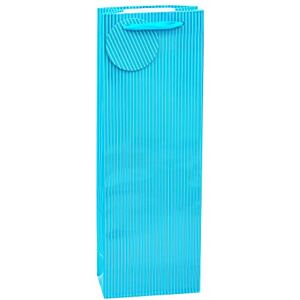 TSI 85286-7 Gift Bags with Hot Stamping Pinstripes Pack of 4 Bottle 12 x 8 x 36 cm Blue TSI 85286-7 Gift Bags with Hot Stamping Pinstripes Pack of 4 Bottle 12 x 8 x 36 cm Blue