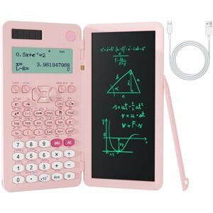 NEWYES Rechargeable Scientific Calculators 991ES MAX, 417 Functions, Writing Pad, Foldable Hard Case, 4-Line Written Display Advanced Calculators for Students School Engineering, Dual Power, Pink NEWYES Rechargeable Scientific Calculators 991ES MAX, 417 Functions, Writing Pad, Foldable Hard Case, 4-Line Written Display Advanced Calculators for Students School Engineering, Dual Power, Pink