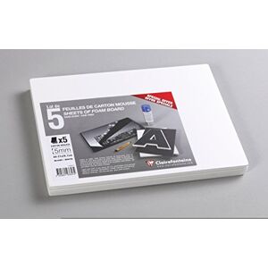Clairefontaine Ref 193657C Foam Board (Pack of 5 Sheets) A4 (297 x 210mm) in Size, 5mm Thick, Light & Stiff Suitable for Decoration, Framing & Model-Making Clairefontaine Ref 193657C Foam Board (Pack of 5 Sheets) A4 (297 x 210mm) in Size, 5mm Thick, Light & Stiff Suitable for Decoration, Framing & Model-Making