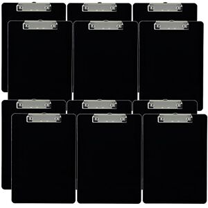 Garmin Plastic Clipboard Opaque Color Letter Size Low Profile Clip (Pack of 12) (Black) Garmin Plastic Clipboard Opaque Color Letter Size Low Profile Clip (Pack of 12) (Black)