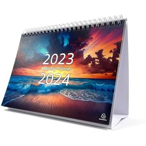 Exacompta Ref GS047Z Sep 2023 Oct 2024 Desk Calendar/Monthly Planner Sunset Design Month per Page Includes UK Holidays 210mm x 150mm Stands Securely on a Desk/Shelf Section for Reminders & Notes Exacompta Ref GS047Z Sep 2023 Oct 2024 Desk Calendar/Monthly Planner Sunset Design Month per Page Includes UK Holidays 210mm x 150mm Stands Securely on a Desk/Shelf Section for Reminders & Notes