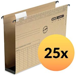 Elba Vertic Ultimate 100552064 Hanging File with 6 cm Plastic Base Open Sides Natural Brown Pack of 25 Elba Vertic Ultimate 100552064 Hanging File with 6 cm Plastic Base Open Sides Natural Brown Pack of 25