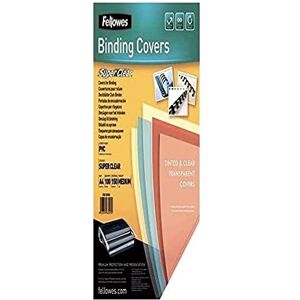 Fellowes A4 Binding Cover 300 Microns PVC Binding Covers Pack of 100 Binding Covers Transparent Fellowes A4 Binding Cover 300 Microns PVC Binding Covers Pack of 100 Binding Covers Transparent