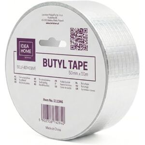 IDEA HOME Butyl Tape 50mm x 10m Self-Adhesive Waterproof Sealing Tape Silver – Flexible Roof & Window Seal, Strong Adhesion, Vapor Barrier, Vibration Dampening IDEA HOME Butyl Tape 50mm x 10m Self-Adhesive Waterproof Sealing Tape Silver – Flexible Roof & Window Seal, Strong Adhesion, Vapor Barrier, Vibration Dampening