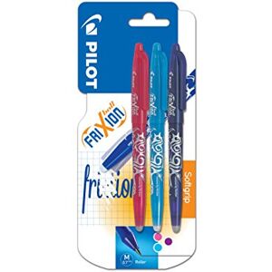PILOT Frixion Erasable Rollerball 0.7 mm Tip (Pack of 3) Pink/Violet/Light Blue PILOT Frixion Erasable Rollerball 0.7 mm Tip (Pack of 3) Pink/Violet/Light Blue