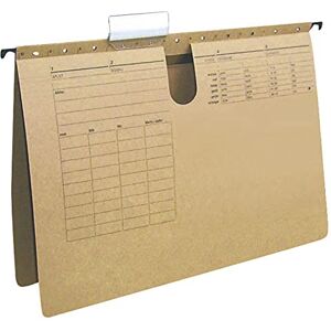 Q-Connect KF00554 Suspension Files for A4 Brown/Soda Cardboard, 250 g/m² Stapling/Pack of 25 / Black Organisational Print/with Interchangeable Blanco Labels/Blue Angel Q-Connect KF00554 Suspension Files for A4 Brown/Soda Cardboard, 250 g/m² Stapling/Pack of 25 / Black Organisational Print/with Interchangeable Blanco Labels/Blue Angel