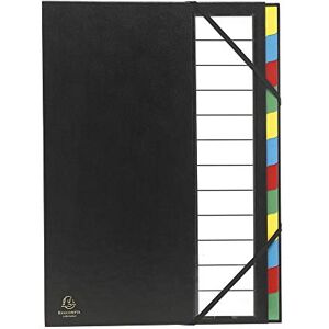 Exacompta Ref 55340E Harmonika Expanding Multipart File 235 x 330mm in Size, Suitable for A4 Documents, 225gsm Card, 12 Compartments Assorted Colours (Pack of 6) Exacompta Ref 55340E Harmonika Expanding Multipart File 235 x 330mm in Size, Suitable for A4 Documents, 225gsm Card, 12 Compartments Assorted Colours (Pack of 6)